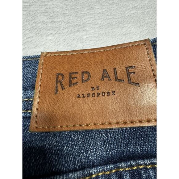 Red Ale By Alesbury Octavia Jeans Mid Indigo Slim Straight Stretch Denim 32x30 - Picture 8 of 12